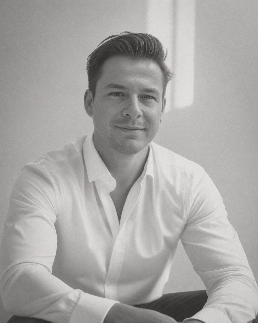 Will Donaldson in a white shirt, Bali, May 2026